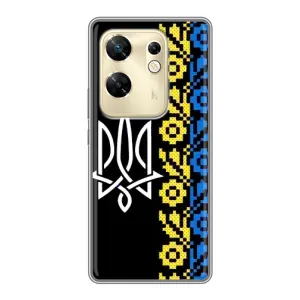 Силиконовый Чехол на Infinix Zero 30 (Герб и вышыванка)