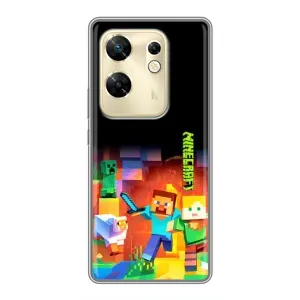 Чехлы для Infinix Zero 30 (Персонажи Майн Крафт) (Герой Майнкрафт)