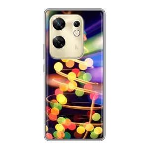 Чехол Новогодняя Елка на Infinix Zero 30 (Гирлянды)