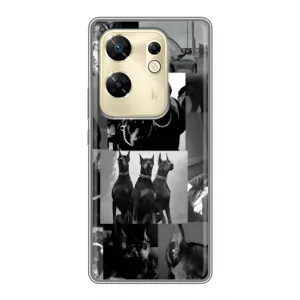 Чехол ДОБЕРМАН для Infinix Zero 30 (Коллаж Доберман)
