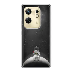 Силиконовый Чехол с принтом "Космонавты" на Infinix Zero 30 (Космонавт романтик)