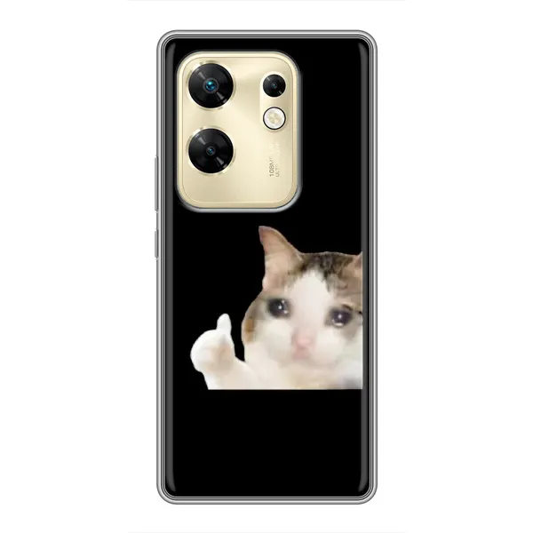 Чехол с рисунком «Кот в слезах» для Infinix Zero 30 Чехол с рисунком «Кот в слезах» для Infinix Zero 30