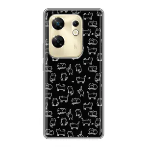 Чехол на тематику: Коты для Infinix Zero 30 (Котики на черном)