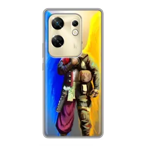 Чехол с картинкой (Патриотический КОЗАК) на Infinix Zero 30 (Козак с крыльями)