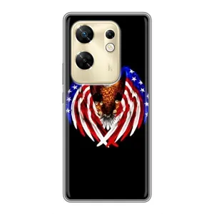 Чехол Флаг USA для Infinix Zero 30 (Крылья США)