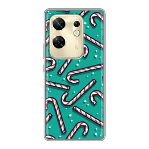 Силиконовый бампер на рождество для Infinix Zero 30 (Леденцы)