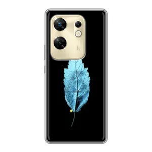 Чехол с картинками на черном фоне для Infinix Zero 30 (Листочек)