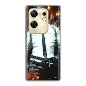 Силиконовый чехол с картинкой "Герой Pubg" на Infinix Zero 30 (Man Пубг)