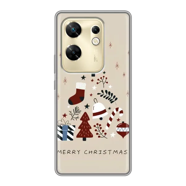 Чехол с рисунком «Merry Christmas» для Infinix Zero 30 Чехол с рисунком «Merry Christmas» для Infinix Zero 30