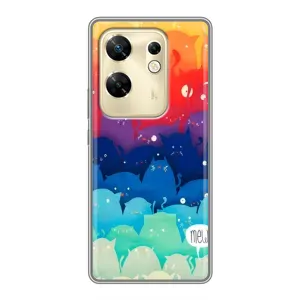 Силиконовый чехол с котиком для Infinix Zero 30 (Mew)