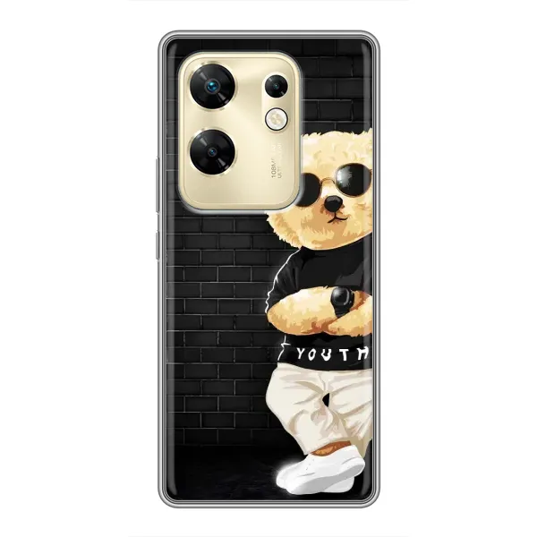 Чехол с рисунком «Мишка в очках» для Infinix Zero 30