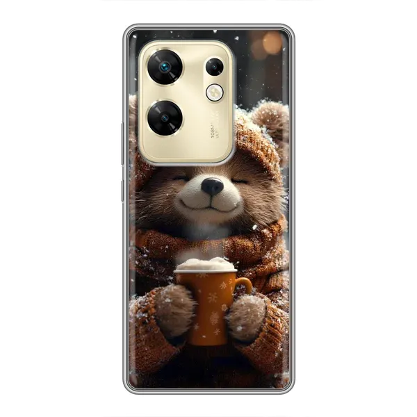 Чохол з малюнком «Ведмедик з кавою» для Infinix Zero 30 Чохол з малюнком «Ведмедик з кавою» для Infinix Zero 30