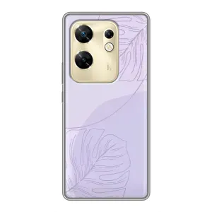 Чехол цветочный дизайн для Infinix Zero 30 (Монстера фиолетовая)