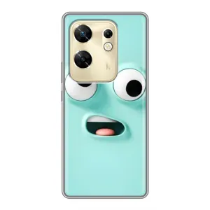 Силиконовые Чехлы (смешные стикеры) для Infinix Zero 30 (Забавное мятное лицо)