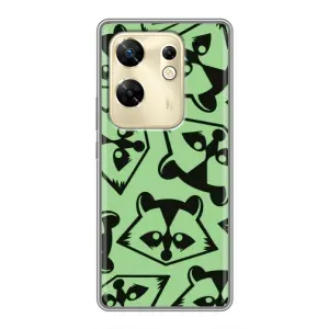 Силиконовый Чехол с Енотами на Infinix Zero 30 (Мордочки Енота)