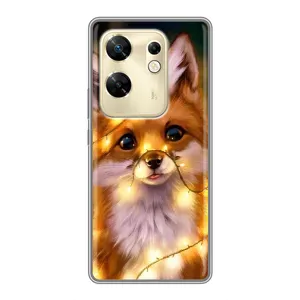 Чехол с Лисичкой для Infinix Zero 30 (Новогодний лисенок)