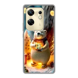 Чехлы на Новый Год Infinix Zero 30 (Новогодний ведмеженок)