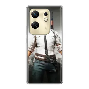 Силиконовый чехол с картинкой "Герой Pubg" на Infinix Zero 30 (Пабг)