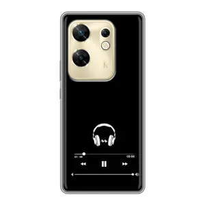 Чехол с картинками на черном фоне для Infinix Zero 30 (Плеер)