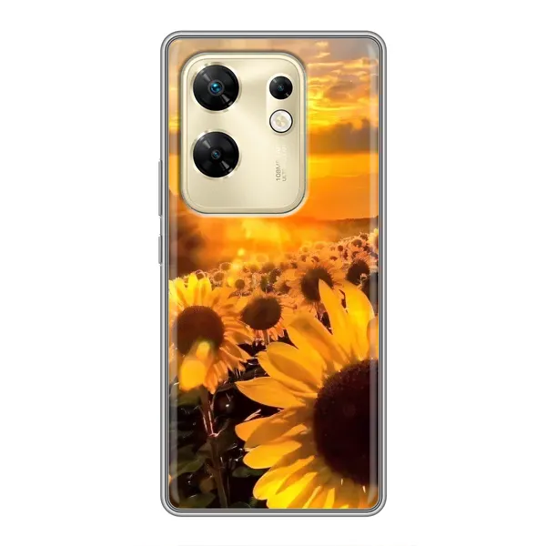 Чехол с рисунком «поле подсолнухов» для Infinix Zero 30