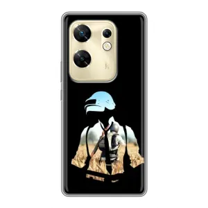Силиконовый чехол с картинкой "Герой Pubg" на Infinix Zero 30 (Пубг мен)