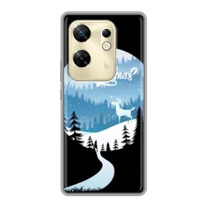 Силиконовый бампер на рождество для Infinix Zero 30 (Рождественский Олень)