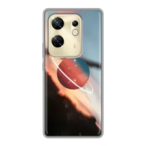 Чехол (ТПУ) с планетами на Infinix Zero 30 (Сатурн)
