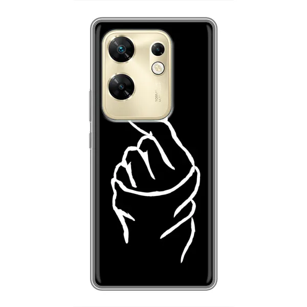 Чехол с рисунком «Сердце на черном» для Infinix Zero 30