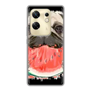 Чехол (ТПУ) Милые собачки для Infinix Zero 30 (Смешной Мопс)