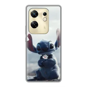 Чехол с рисунком Стич для Infinix Zero 30 (Стич с цветочком)