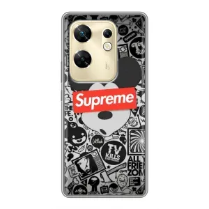 Чехол с Брендами одежды на Инфиникс ЗЕРО 30 (Supreme Маус)
