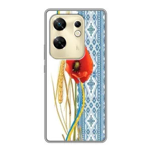 Силіконовый Чохол на Infinix Zero 30 з картинкой Вишиванки (Вишиванка з квіткою)
