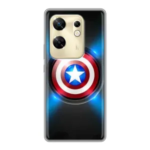 Чехол с Щитом Капитана Америки на Infinix Zero 30 (Яркий Щит Капитана)