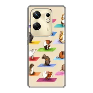 Чохол з Прикольним Принтом на Infinix Zero 30 (Йога свинок)