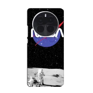 Силиконовый бампер с принтом "Наса" на Infinix Zero 40 5G (Nasa на луне)
