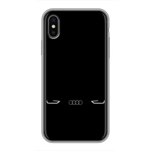 Силиконовый бампер с картинкой машины на iPhone X (Силует Audi)