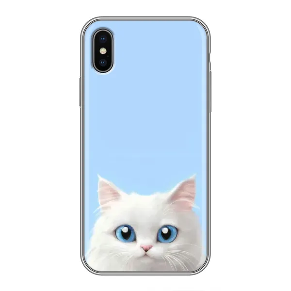 Чехол с рисунком «Белый кот» для iPhone X Чехол с рисунком «Белый кот» для iPhone X
