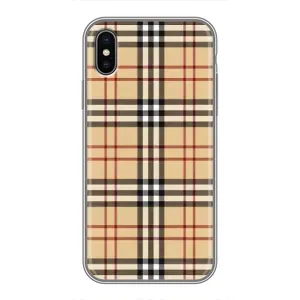 Чехол с рисунком «Burberry стиль» для iPhone X