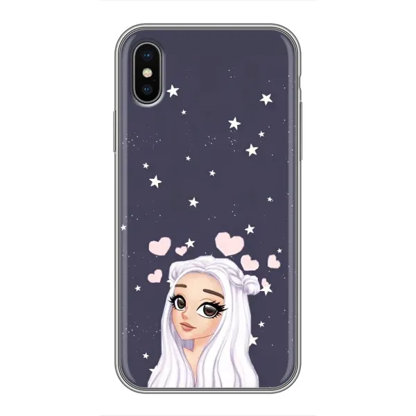 Чехол с рисунком «Девушка и сердечки» для iPhone X