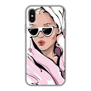 Чехол с картинкой Модные Девчонки iPhone X (Девушка в халате)