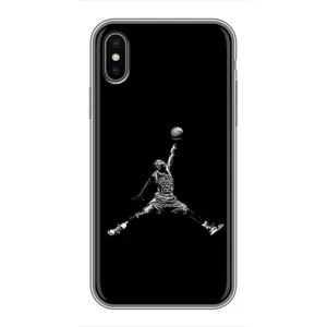 Силиконовый Чехол Nike Air Jordan на Айфон 10 (Джордан)