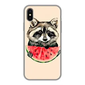 Силіконовий Чохол з Энотами на iPhone X (Єнот)