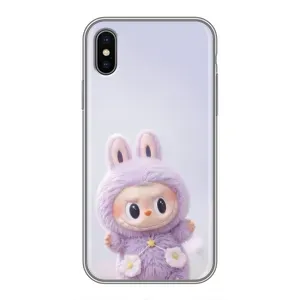 Чехол с принтом Лабубу для iPhone X (Фиолетовый Лабубу)
