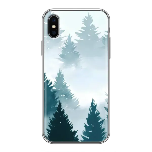 Чехол с рисунком «Горный лес» для iPhone X Чехол с рисунком «Горный лес» для iPhone X