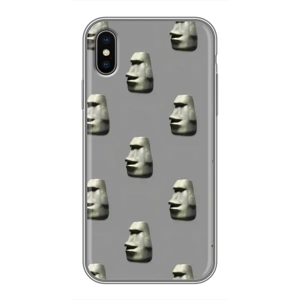 Чехол с рисунком «Каменное лицо» для iPhone X Чехол с рисунком «Каменное лицо» для iPhone X