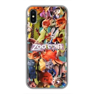 Силиконовый чехол с принтом Зоотрополіс для iPhone X (Коллаж героев)