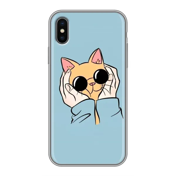 Чехол с рисунком «КОТИК в очках» для iPhone X Чехол с рисунком «КОТИК в очках» для iPhone X