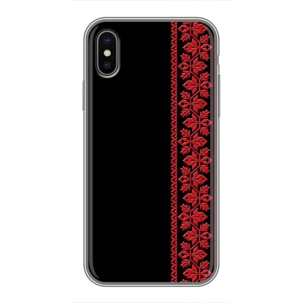 Чехол с рисунком «Красная Вышиванка» для iPhone X Чехол с рисунком «Красная Вышиванка» для iPhone X