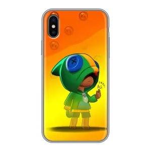 Чохол Бравл Старс для iPhone X (LEON в кофті)