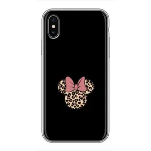 Чехол с леопардовым принтом на iPhone X (Леопардовая Минни)
